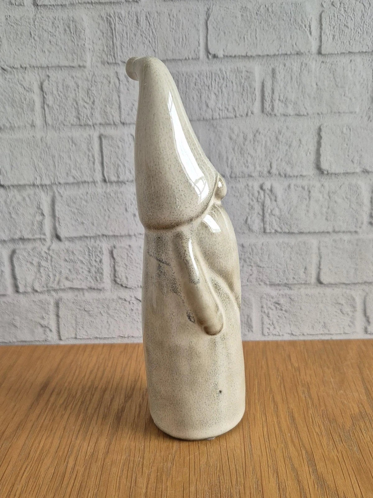 CLEARANCE Reactive Glaze Ceramic Santa Ornament - Small