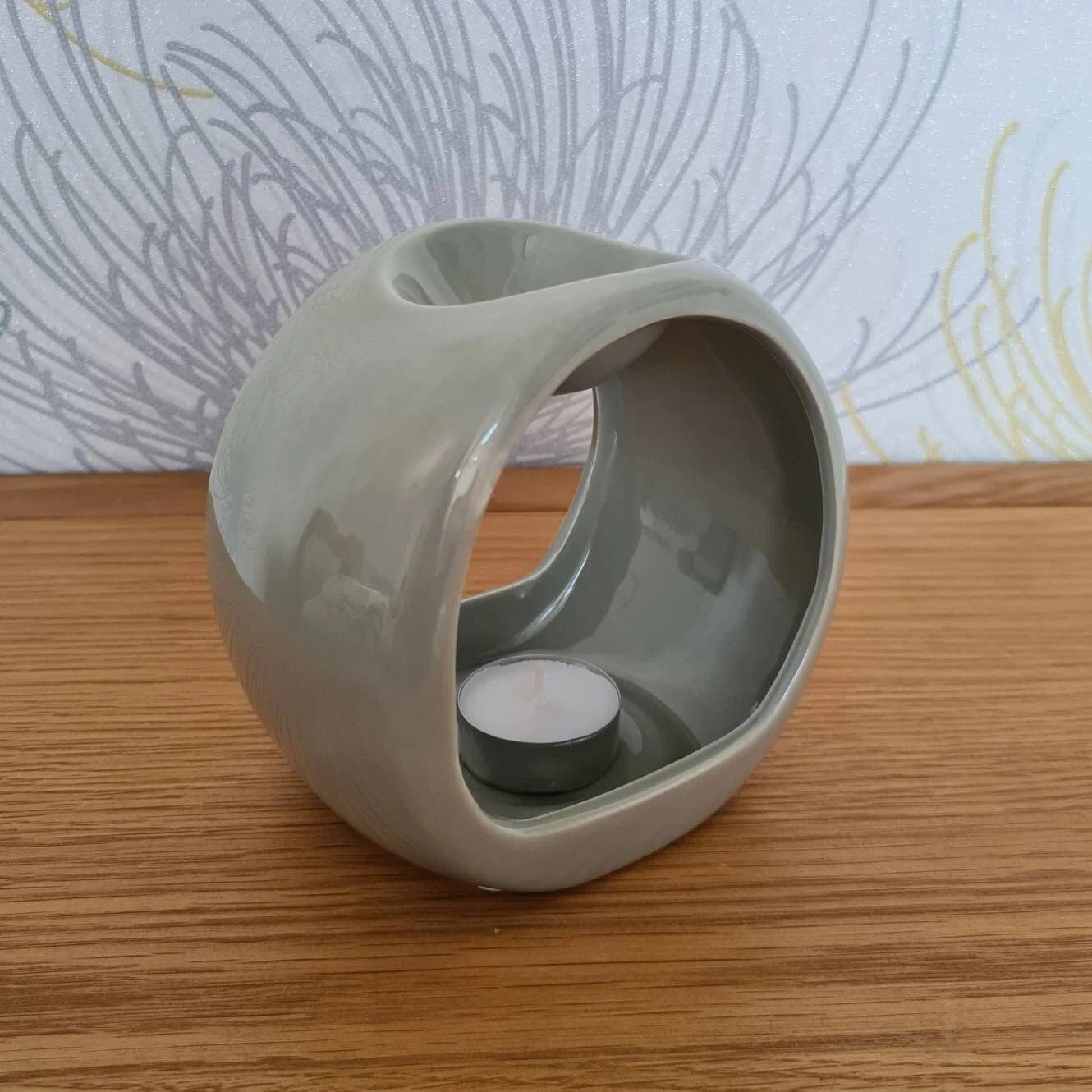 CLEARANCE Porto Gloss Grey Ceramic Wax Warmer